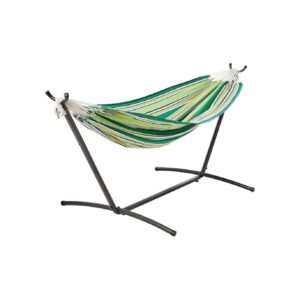 Vigor Green Double Hammock 9 Foot Steel Stand and Carry Case 450 Pound Capacity 110x47x43