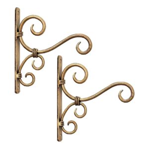 Wall Mount Hanging Planter Brackets for Golden Color Hanging Baskets Ornaments