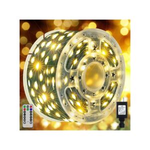 Warm White LED Christmas Lights for Indoor Outdoor Decorations 198 FT