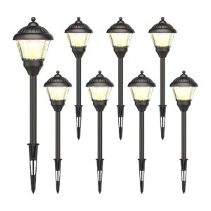 Warm White LED Pathway Lighting Kits with Metal Construction for Landscaping