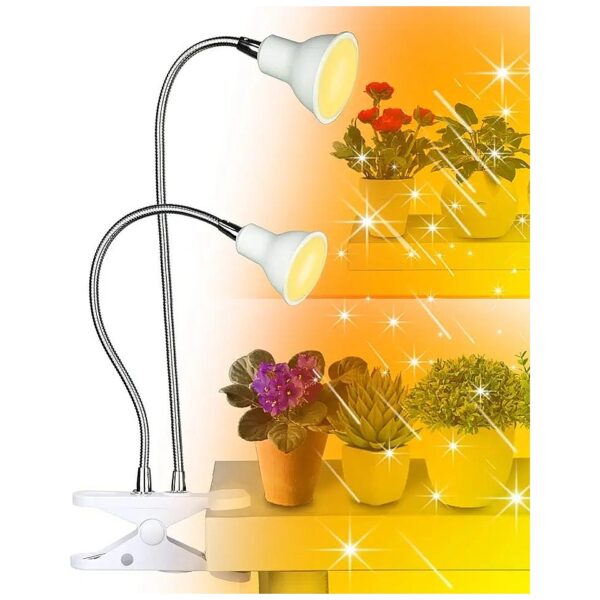 Warm White LED, and Adjustable Gooseneck for Efficient Plant Growth