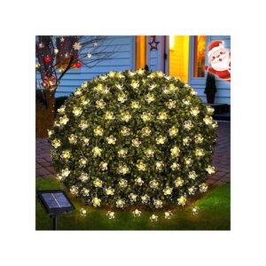 Warm White Solar Bush Lights with 8 Modes and Waterproof Design for Outdoor Decorating