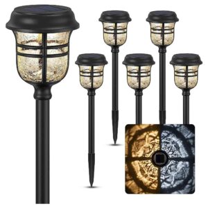 Warm and Cool White Solar Landscape Lights for Patio, Lawn, and Driveway