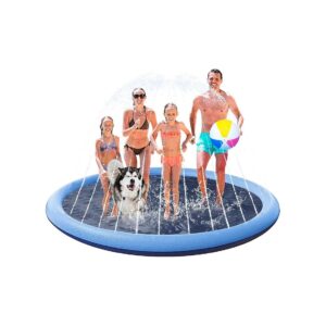 Water Fun for Kids and Dogs with 97inch Splash Pad and Heavy Duty Material