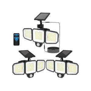 Water Resistant Solar Outdoor Lights 3 Heads 120W 6500K LED Lights