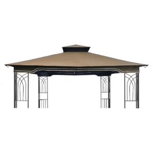 Water-Resistant Gazebo Canopy Replacement for 10x12 Regency II Patio Gazebo in Khaki