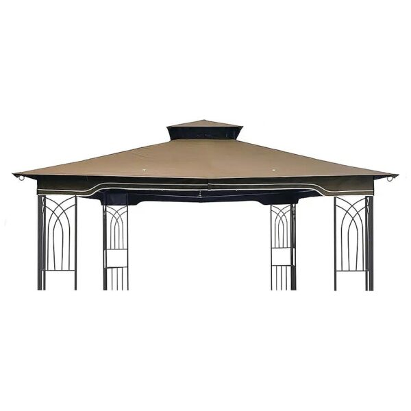 Water-Resistant Gazebo Canopy Replacement for 10x12 Regency II Patio Gazebo in Khaki