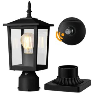 Water-Resistant Outdoor Post Light with Dusk to Dawn Sensor and High-Brightness Lighting