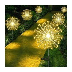 Water-Resistant Solar Firework Lights with 630 LEDs and 2 Lighting Modes