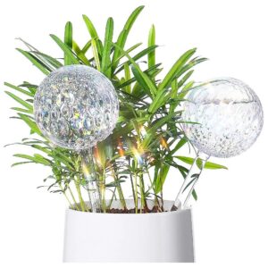 Watering Plant Care Accessories with Iridescent Rainbow Patterned Glass Watering Bulbs