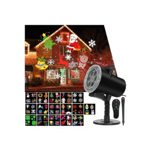 Waterproof 10W LED Holiday Light Projector with 16 Slides and Motion Remote Control