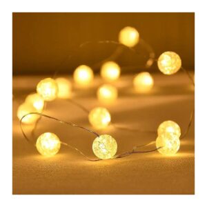 Waterproof 10ft Long LED Globe String Lights with 30 Spheres and 6 Time Settings