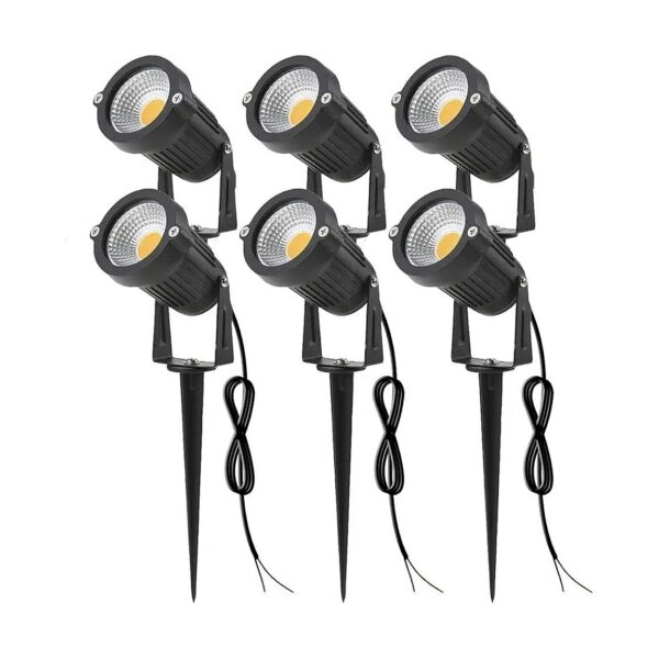 Waterproof 12V or 24V Outdoor Low Voltage Landscape Lights 6-Pack