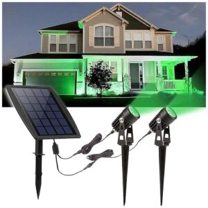 Waterproof 2-in-1 Solar Landscape Spotlights with 3M Cable for Outdoor