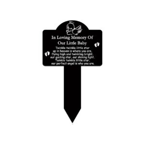 Waterproof Baby Memorial Stake for Cemetery, Garden or Yard Decoration