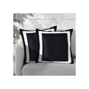 Waterproof Black and White Geometric Outdoor Pillow Covers for Outdoor Furniture