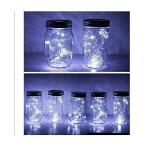 Waterproof Cold White LED Fairy Lights for Mason Jar Lid Decorations