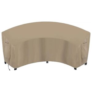 Waterproof Curved Outdoor Sectional Sofa Cover for Deck and Lawn Furniture Protection