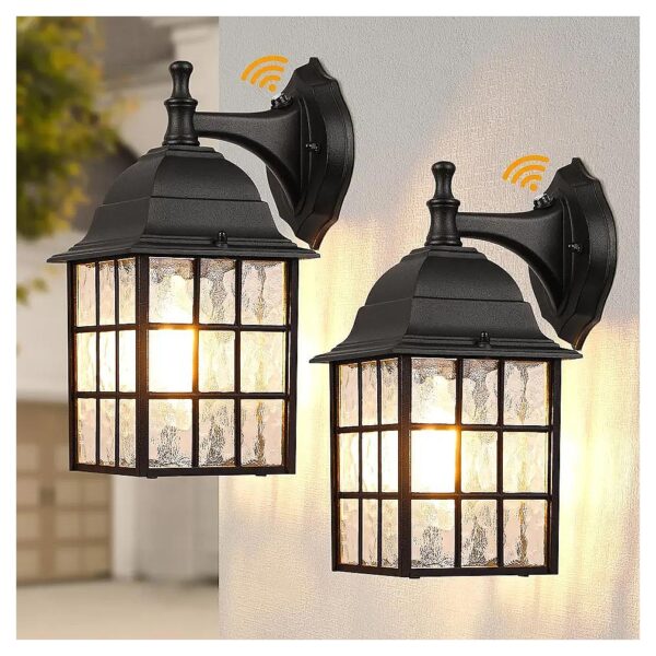 Waterproof Exterior Light Fixtures for Garage Doorway with Dusk to Dawn Sensor