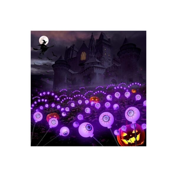 Waterproof Eyeball LED Lights for Halloween Outdoor Decoration Pathway Purple