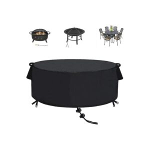 Waterproof Fire Pit Cover, 60 Inch Round Firepit Covers