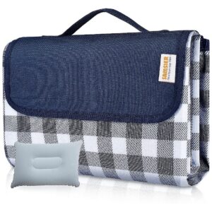 Waterproof Foldable Picnic Blanket with Pillow for Camping and Hiking