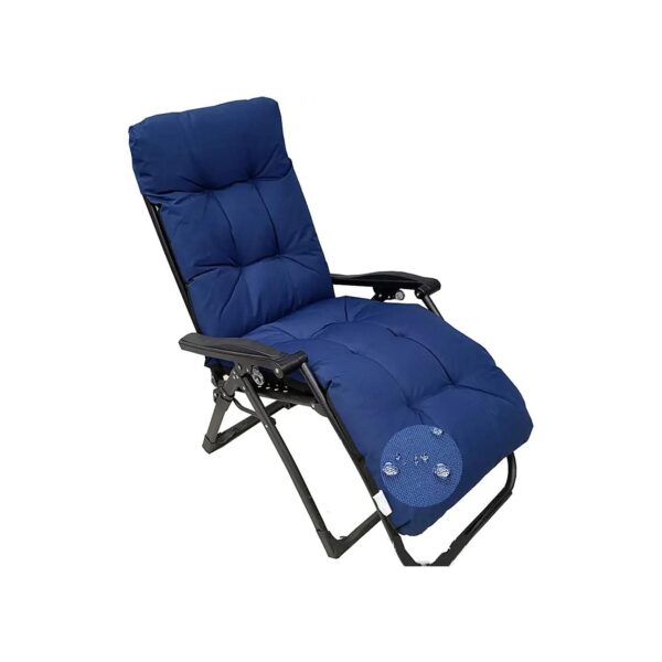 Waterproof High-Back Chair Cushion with Anti-Slip Bottom for Patio Furniture 66 Inch Blue