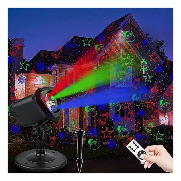 Waterproof Holiday Projector Lights for Indoor and Outdoor Use with 6 Patterns and Timer