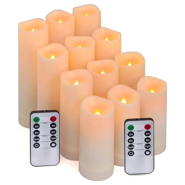 Waterproof LED Candles for Home Decor with Remote and Timer Functionality