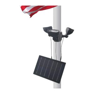 Waterproof LED Flag Pole Light with Super Bright Solar Spotlights