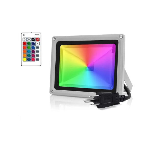 Waterproof LED Flood Lights, 16 Colors, 4 Modes, RGB, Memory Function, Remote Control