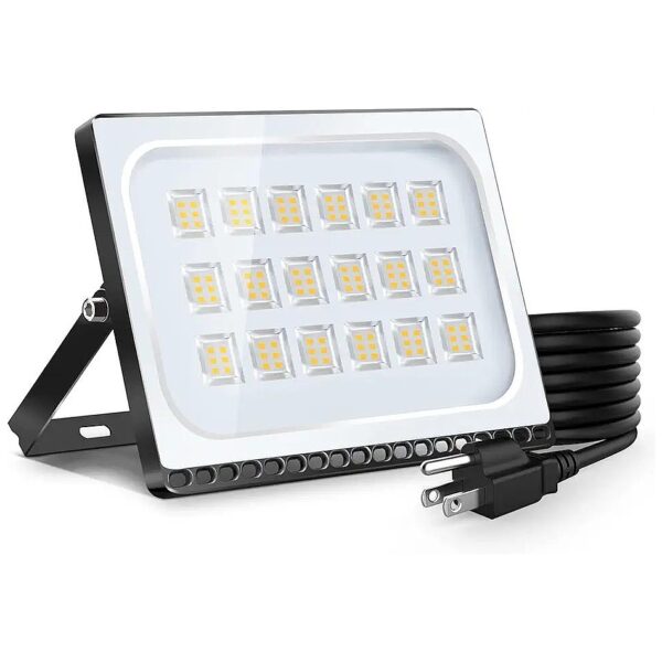 Waterproof LED Flood Lights with 10000LM Brightness and US Plug