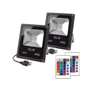 Waterproof LED Floodlights for Garden and Yard with RGB Color Changing Effect