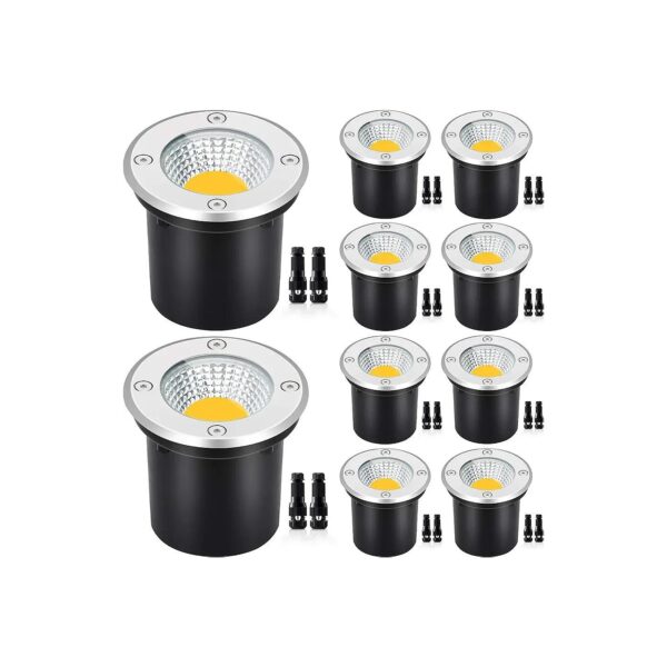 Waterproof LED In Ground Garden Lights 12V-24V LED Pathway Deck Lighting Kit