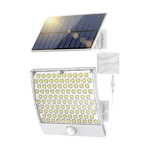 Waterproof LED Solar Floodlights for Patio Garden Shed Garage with Motion Sensor