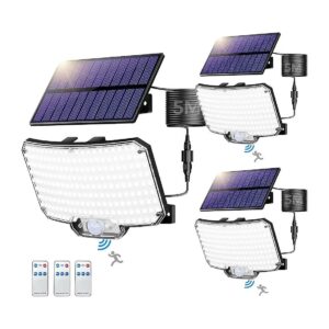 Waterproof LED Solar Lights with Motion Detection for Outdoor Home Security and Lighting