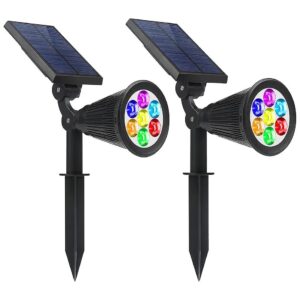 Waterproof LED Solar Spotlights for Outdoor Decorations 2-in-1 Landscape Lighting