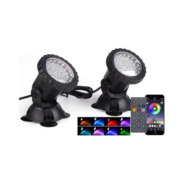 Waterproof LED Spotlights for Outdoor or Indoor Use with 6 Colors and 5 Modes Adjustment