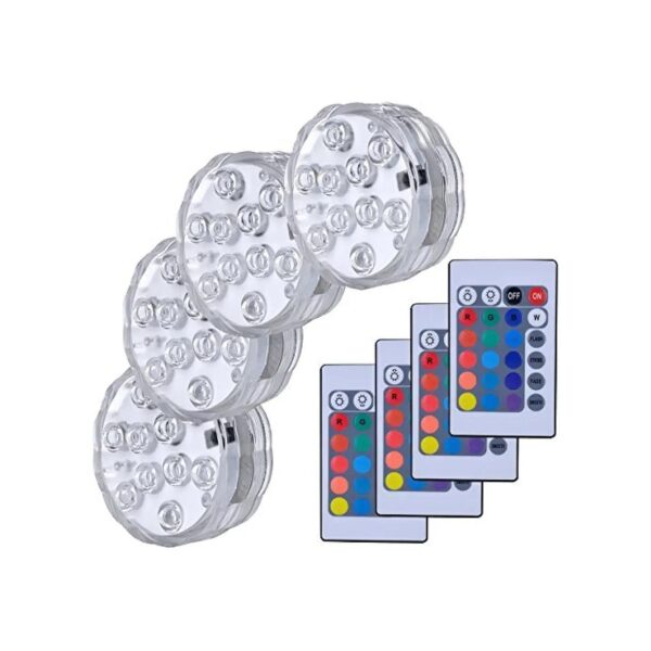 Waterproof LED Submersible Lights for Decorative Holiday Lighting and Parties