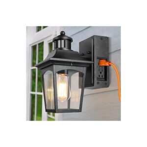 Waterproof Light Fixture with Workstation Outlet for Home Garage