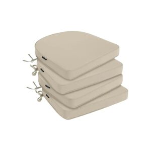 Waterproof Outdoor Seat Cushions Set of 4 with Rem