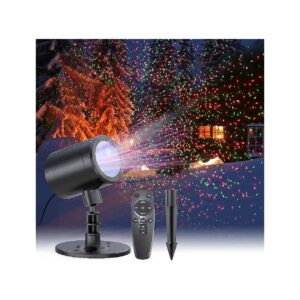 Waterproof Red and Green Star Projection Lights for Outdoor Christmas Party Decor