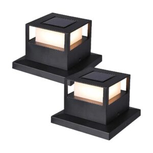 Waterproof SMD LED Solar Cap Lights for 4x4 5x5 or 6x6 Wooden Posts with No Wires Needed