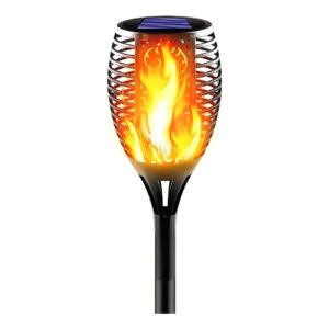 Waterproof Solar Flame Torch Lights for Pool and Patio