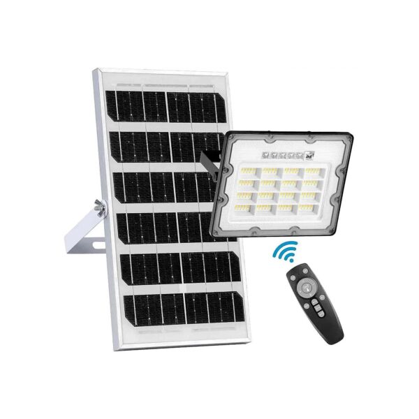 Waterproof Solar Flood Light with 6500LM Output and 6000K Super Bright White for Outdoor