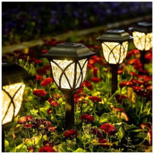 Waterproof Solar Lights Outdoor Patio Garden Pathway Decoration 6 Pack LED Lights