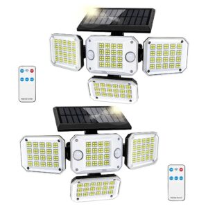 Waterproof Solar Lights with Dual PIR Sensors and High Lumen Output for Outdoor Security