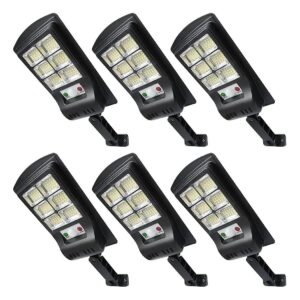 Waterproof Solar Outdoor Motion Sensor Lights 6 Pack for Patio, Deck, Fence, Yard, Porch