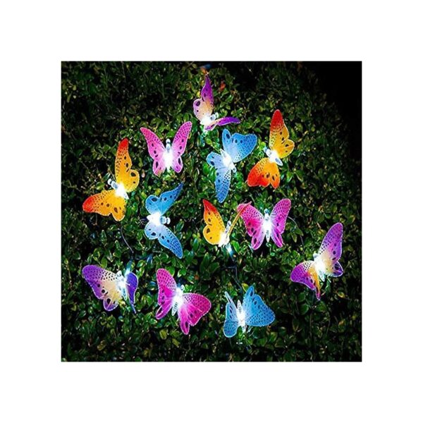 Waterproof Solar Powered Butterfly LED String Lights for Yard Patio Indoor Usage