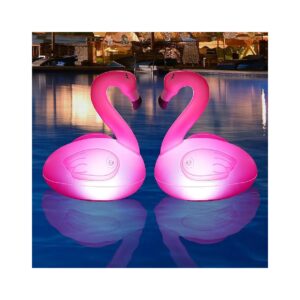 Waterproof Solar Powered Flamingo Pool Lights for Outdoor Pool and Patio